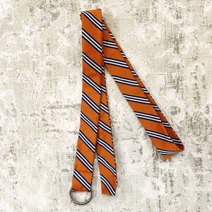 Brooks Brothers | Orange & Navy Stripe Tie Belt